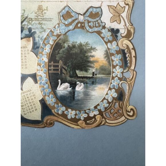 VTG 1907 Calendar Original In Your Life Let My Remembrance Linger Longfellow - Picture 5 of 11